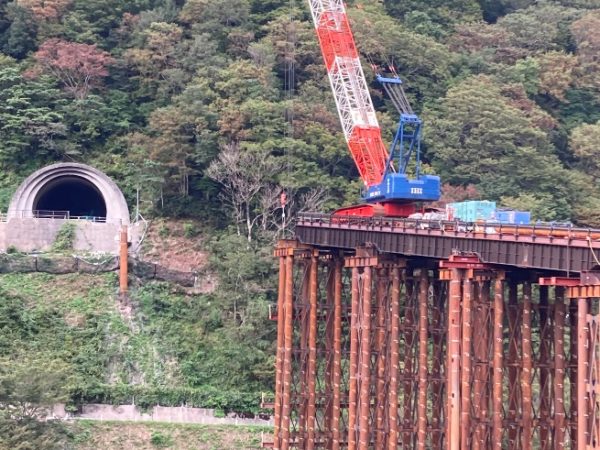 仮橋施工状況